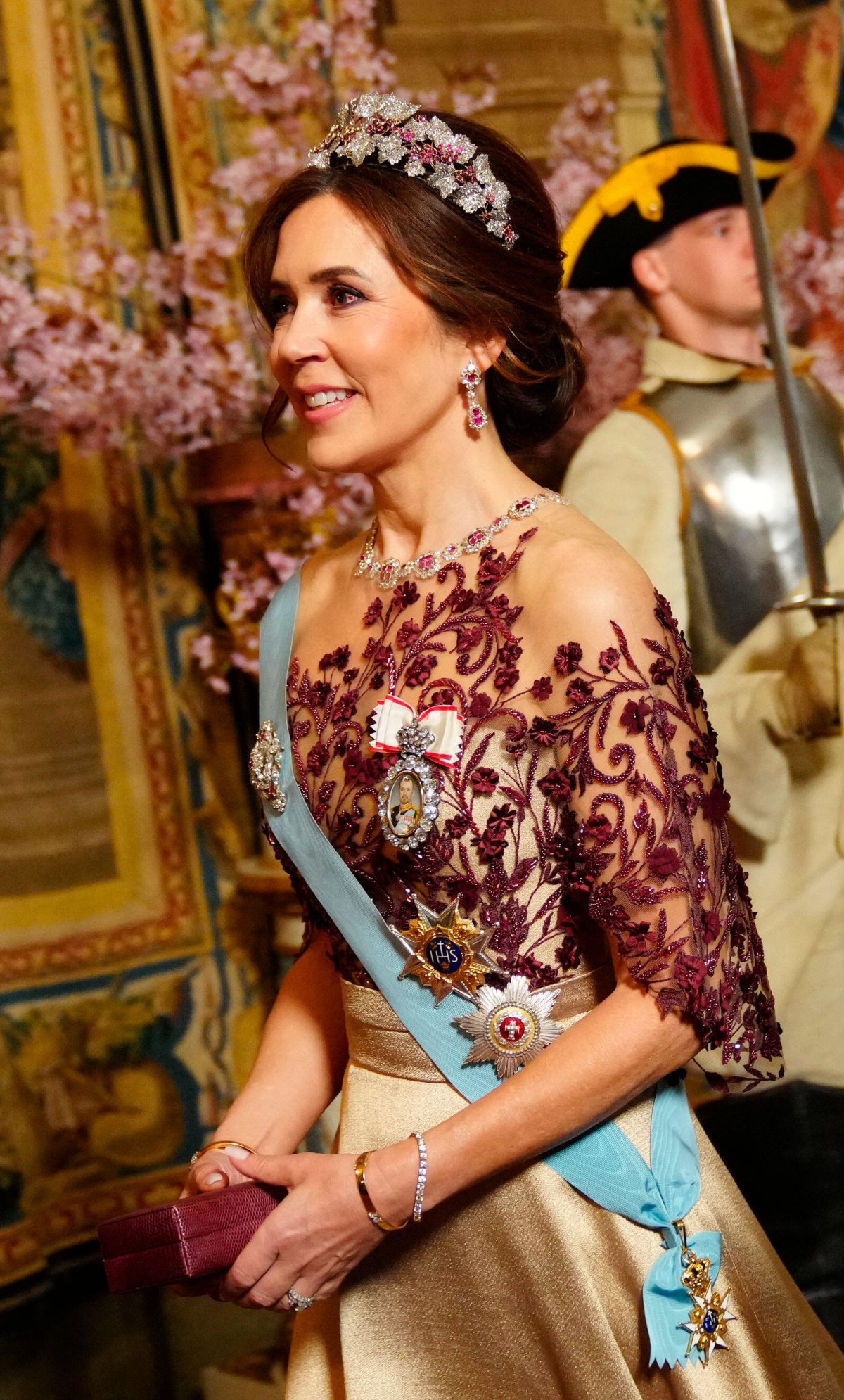 The King and Queen of Denmark attend a state banquet at the Royal Palace in Stockholm on May 6, 2024 (Ida Marie Odgaard/Ritzau Scanpix/Alamy)