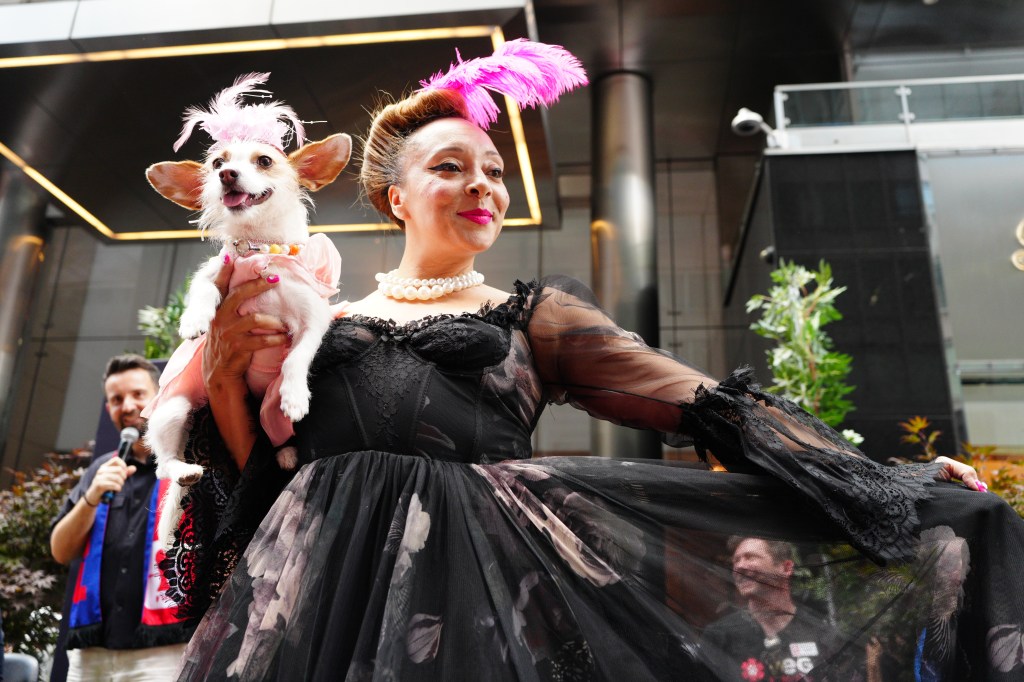 Dogs participate in the New York Dog Parade during LAlliance New Yorks annual Bastille Day celebration on Madison Avenue in New York, Sunday, July 12, 2026. The event marks Frances national holiday and commemorates the storming of the Bastille on July 14, 1789. (James Keivom for NY Post)