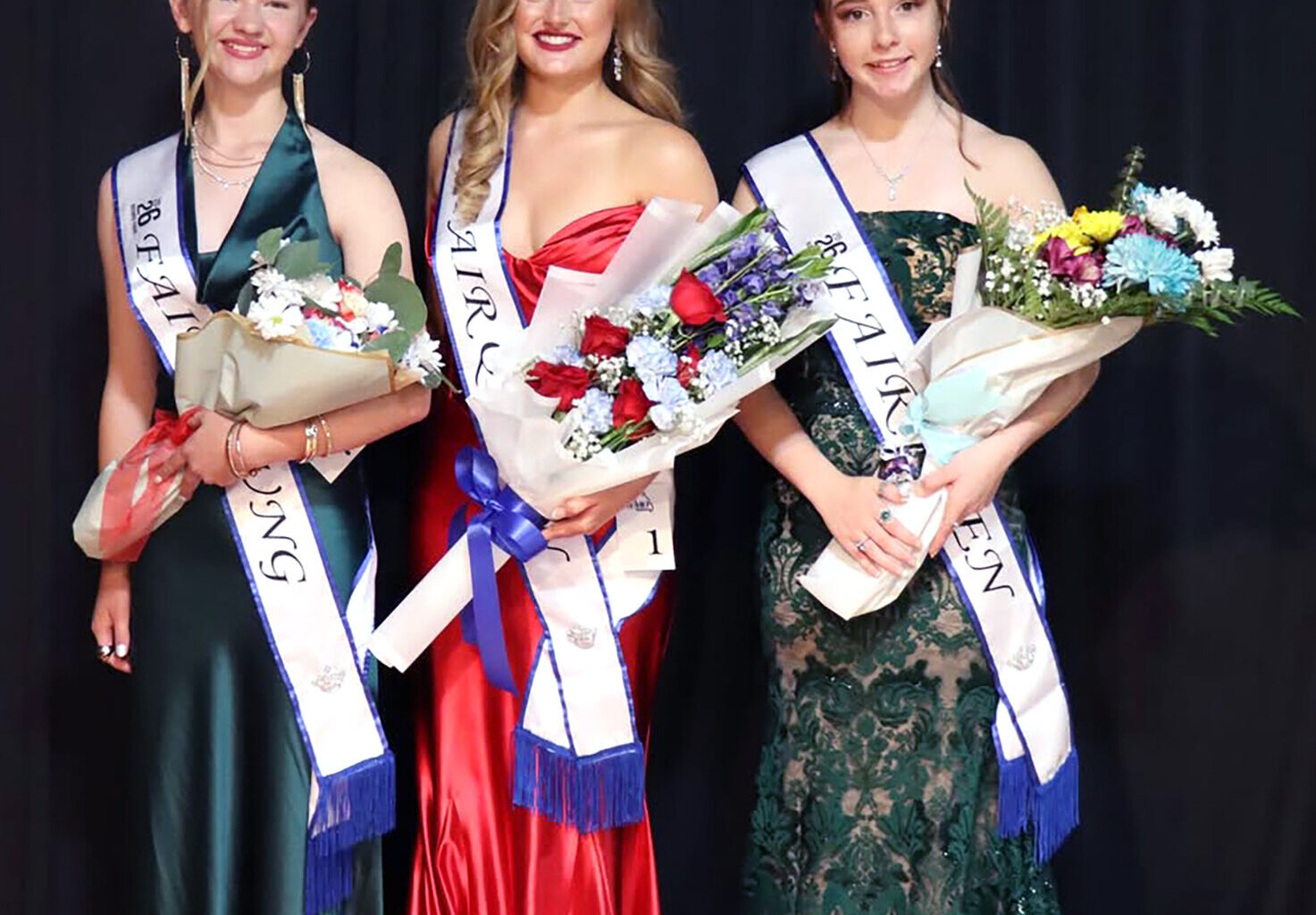 The 2026 NEMO Fair Queens: Young Miss Penelope Moore; Teen Miss Adalyn Gordy; 79th NEMO FAIR Queen Miss Bella Baker.