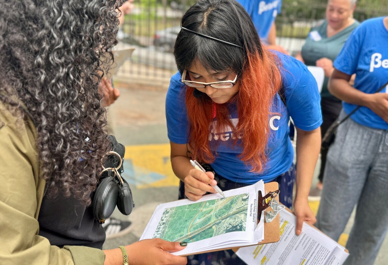 Volunteers mapped amenities, like trash cans and street light locations, at Beta NYC&rsquo;s Mapping for Equity event July 10.
