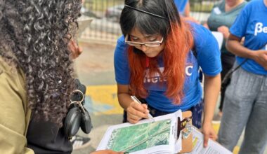 Volunteers mapped amenities, like trash cans and street light locations, at Beta NYC&rsquo;s Mapping for Equity event July 10.