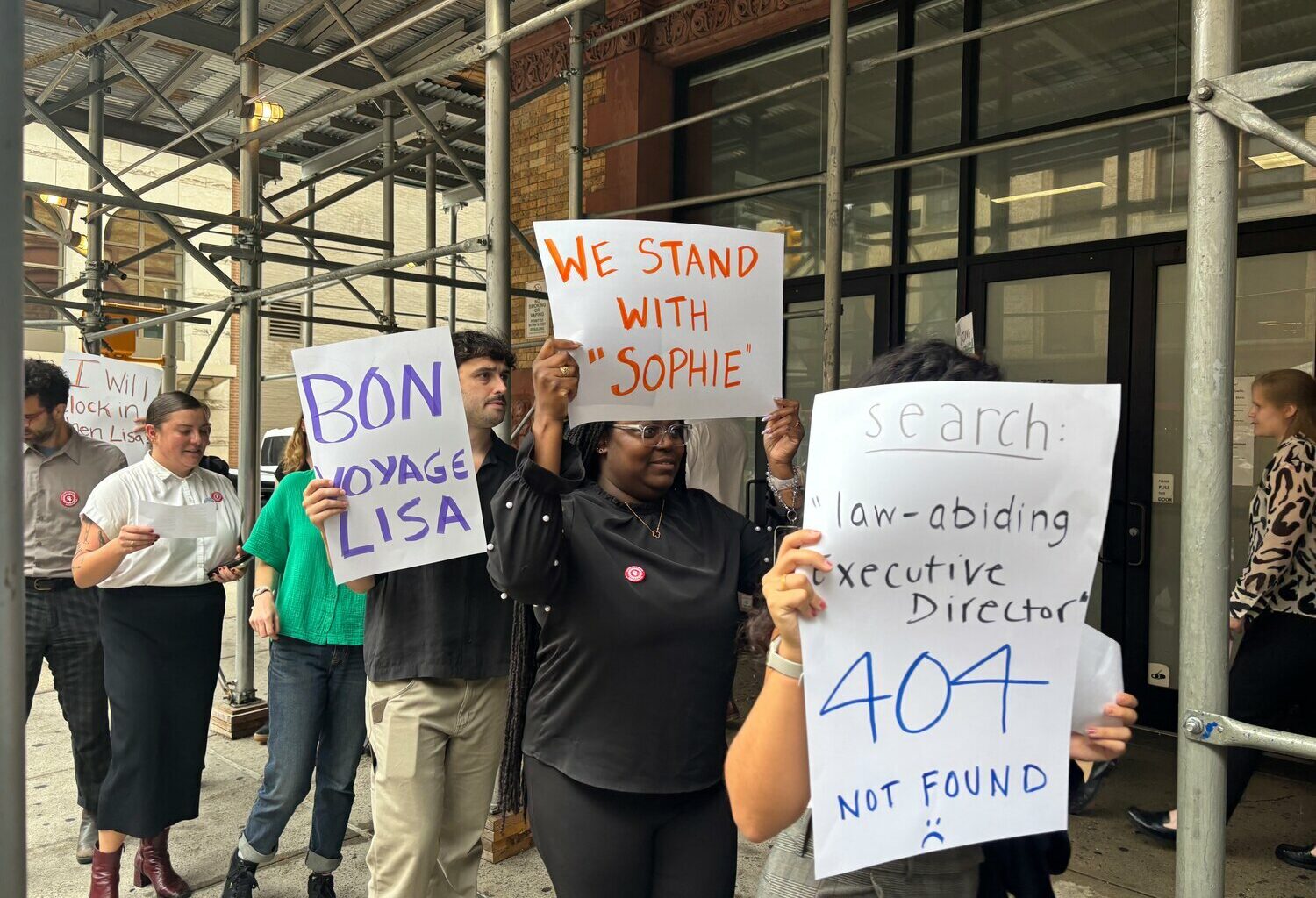 Last September, BDS workers picketed after executive director Lisa Schreibersdorf allegedly urged a union delegate to decertify the union.