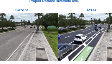 Proposed street project includes converting two lanes of Riverside Avenue in Brooklyn to parallel parking
