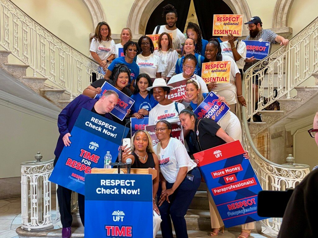 New York City Council unanimously approved the &ldquo;Respect Check&rdquo; for paraprofessionals.