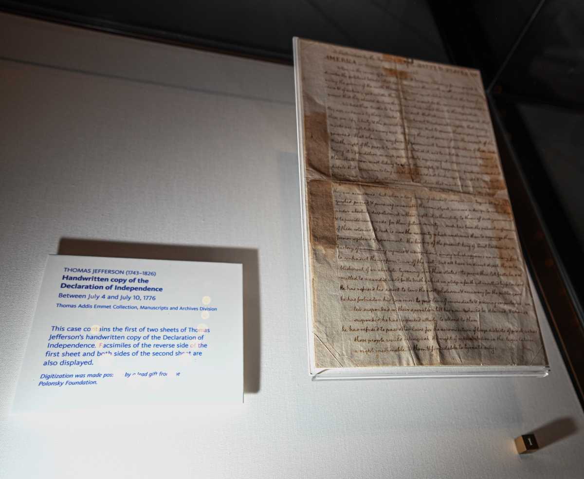 America 250: New Yorkers get first glimpse of Thomas Jefferson’s rare handwritten Declaration of Independence