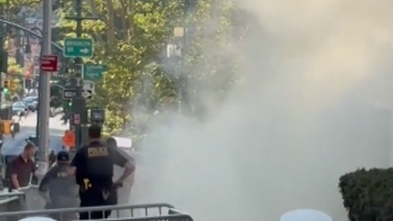 Man taken into custody after incendiary device thrown at NYC federal building