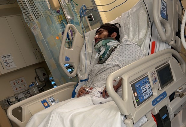 Danish Sarwar was left partially paralyzed after he was shot in the neck during an attempted carjacking. (Courtesy of Hamza Sarwar)