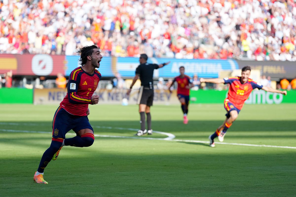 Ferran Torres scores the winning goal for Spain in the 2026 World Cup final.