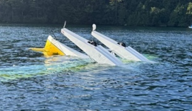 Viewer photos show small plane crash in Lake George, New York