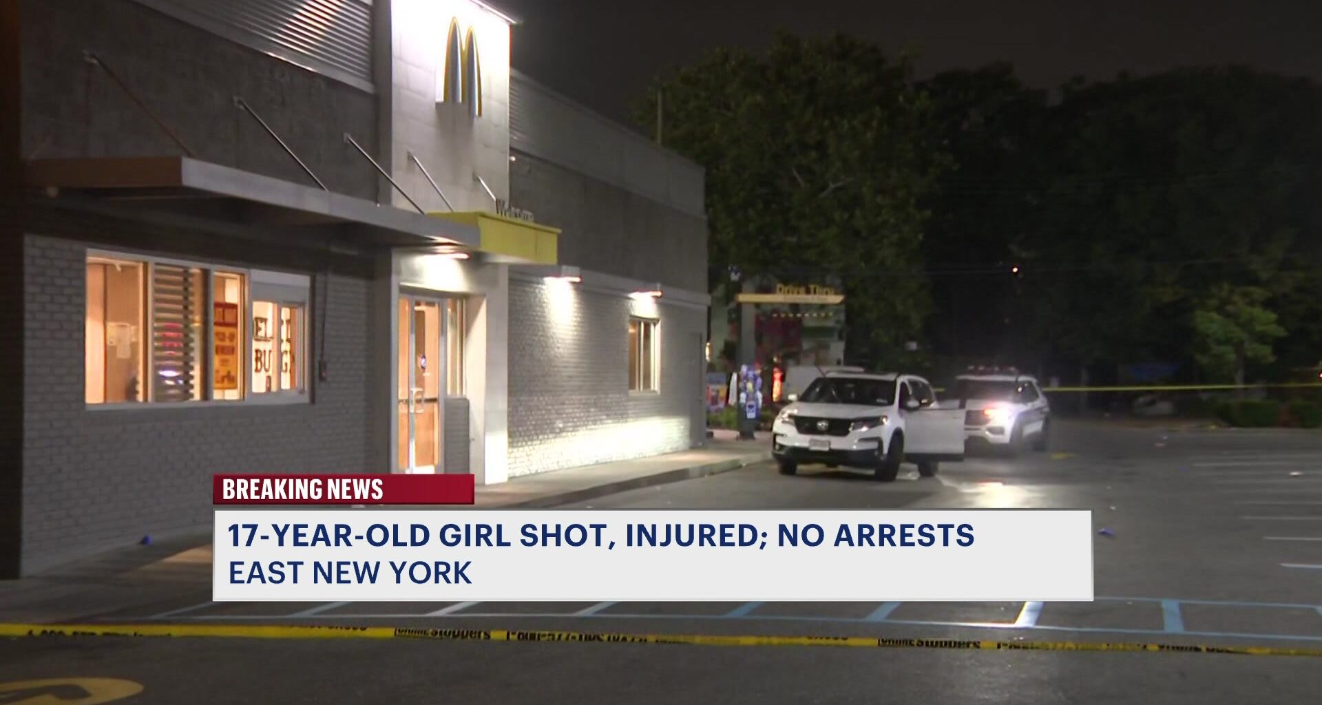 News 12 | Brooklyn | 17 Year Old Girl Shot Outside East New York Mcdonalds Gunman Still On The Run