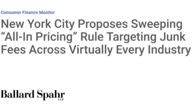 New York City Proposes Sweeping “All-In Pricing” Rule Targeting Junk Fees Across Virtually Every Industry