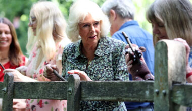 Queen marks Pooh centenary by playing poohsticks