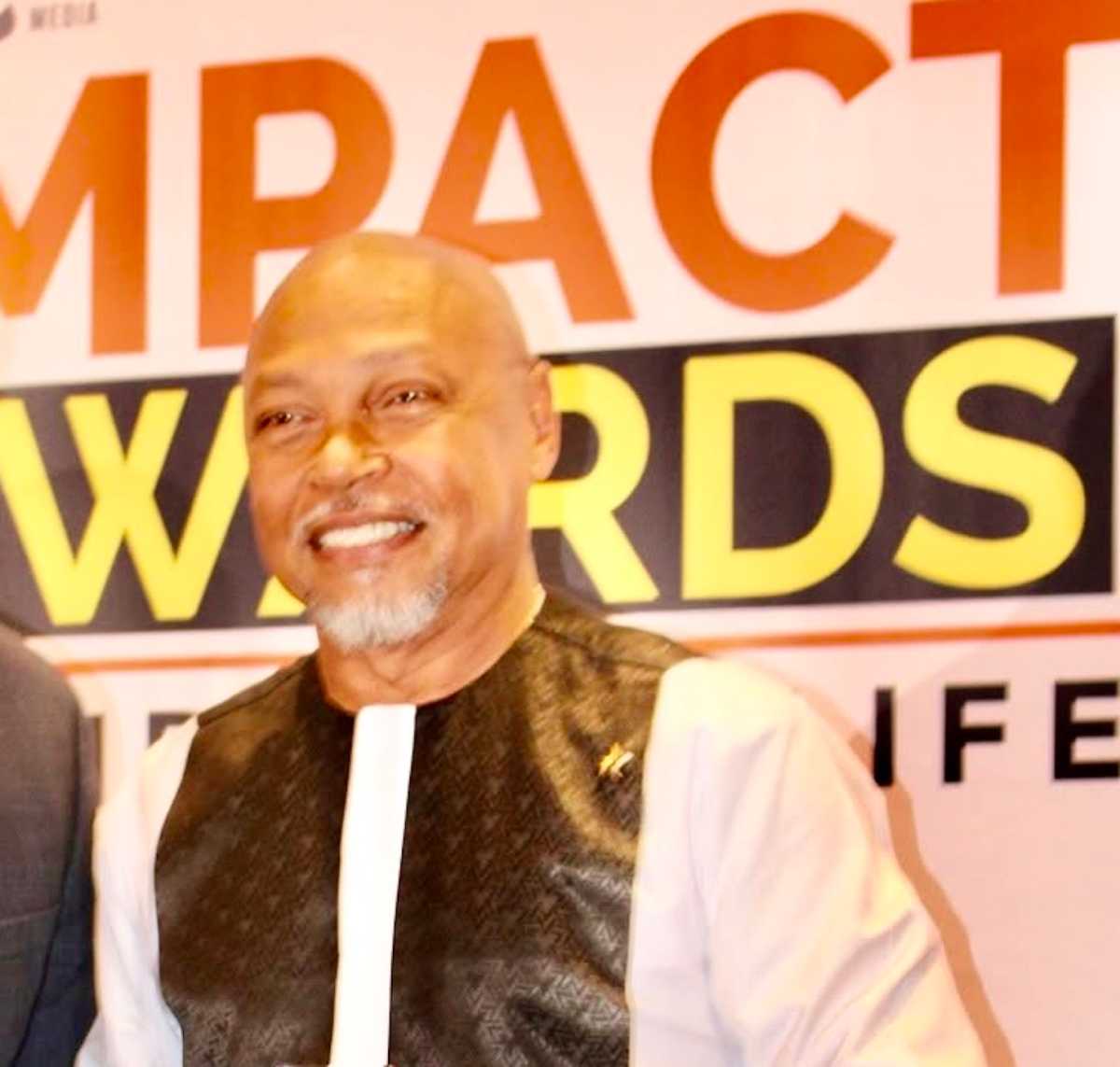 Antoine B. Craigewell, president & CEO of the nonprofit Depressed Black Gay Men, Inc., (DBGM), at a 2025 ceremony hosted by Schneps Media.