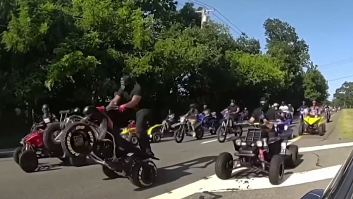 Five arrested after street takeover by dirt bikes and ATVs on Long Island – NBC New York