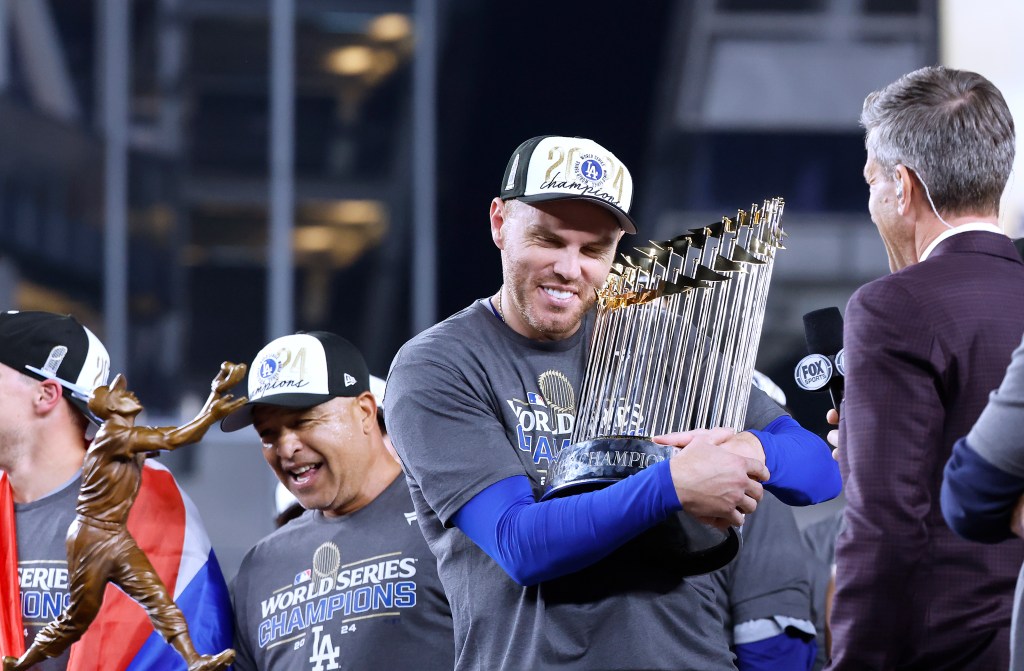 Freddie Freeman and the Dodgers defeated the Yankees in the World Series in October 2024.