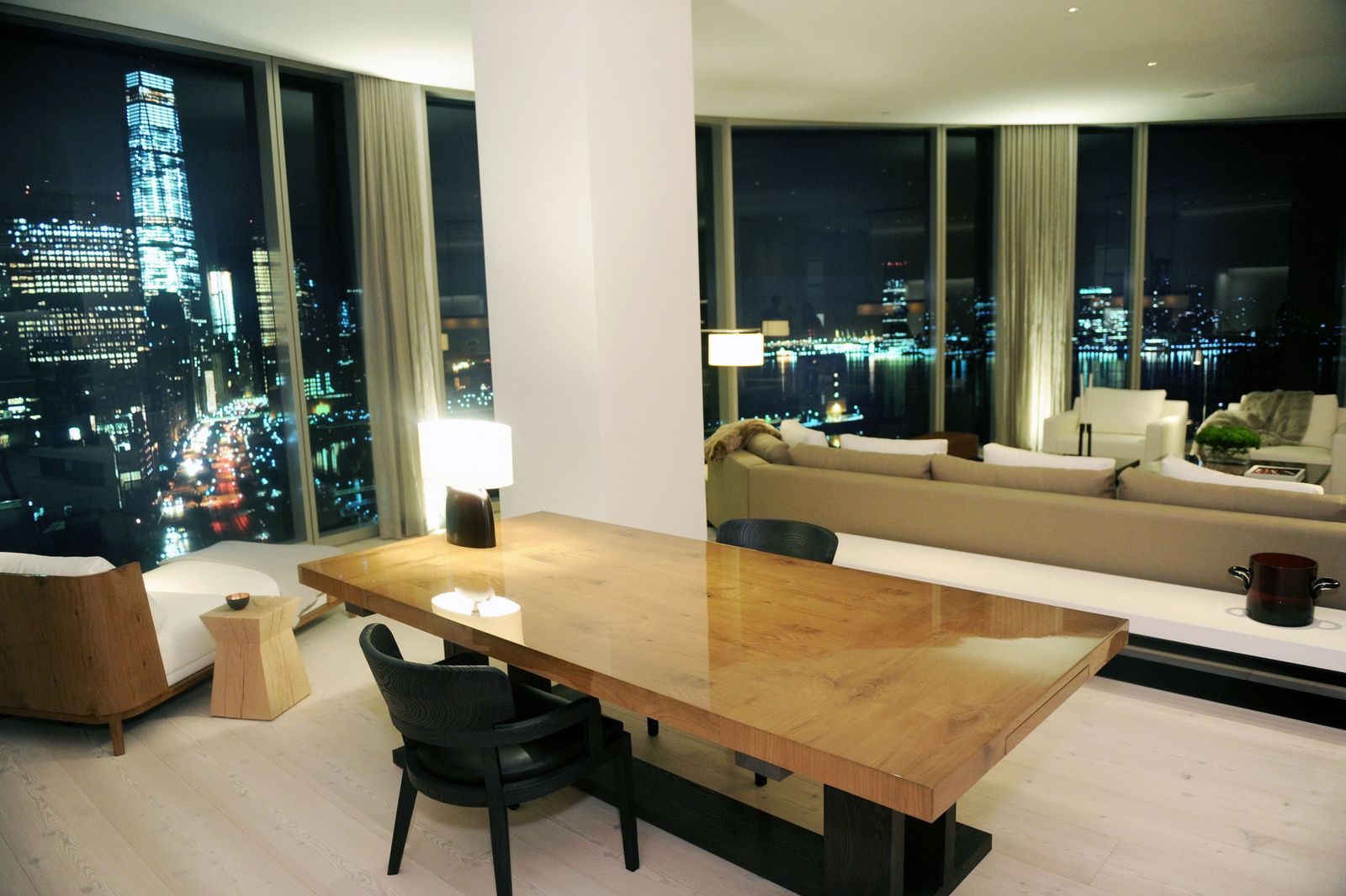 Image may contain Furniture Table Tabletop Coffee Table Chair Lamp Dining Table Desk Couch and Indoors