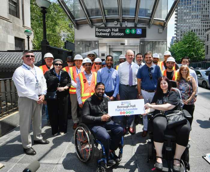 mta officials borough hall