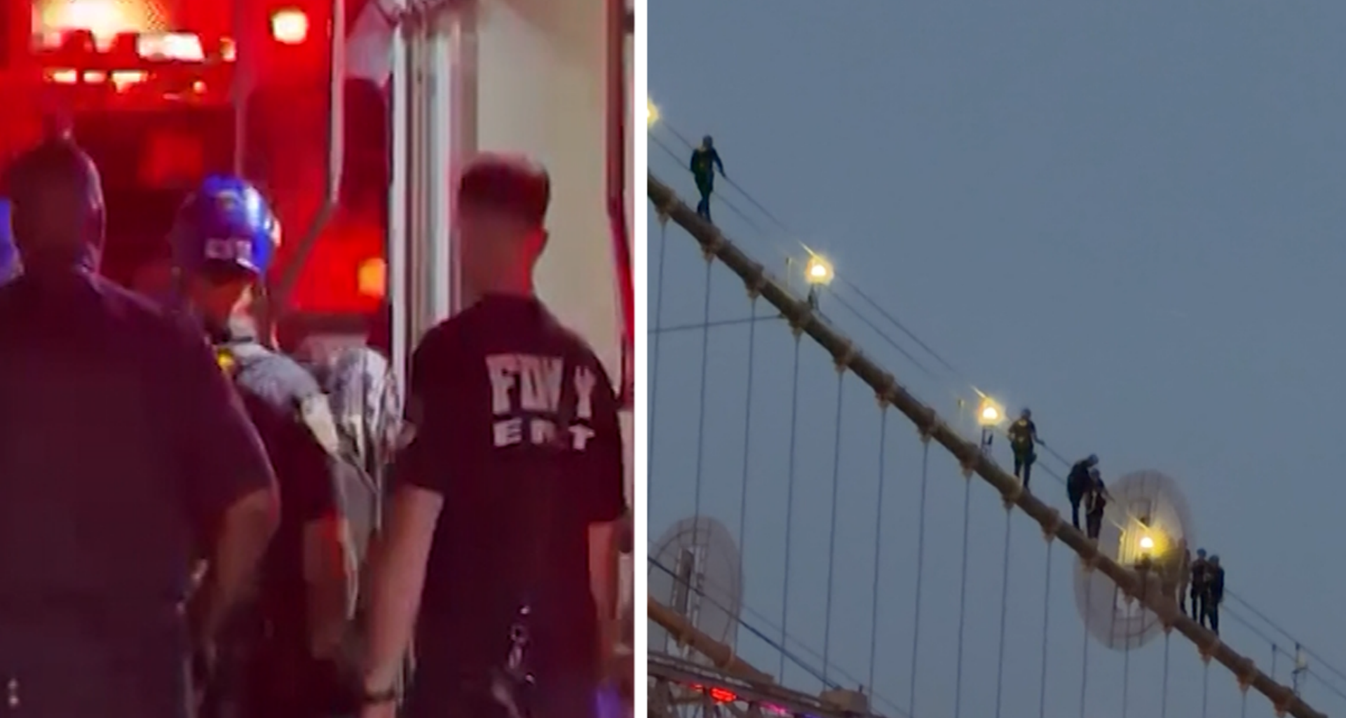 Distressed Woman Saved By NYPD Officers After Climbing Brooklyn Bridge