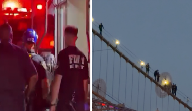 Distressed Woman Saved By NYPD Officers After Climbing Brooklyn Bridge