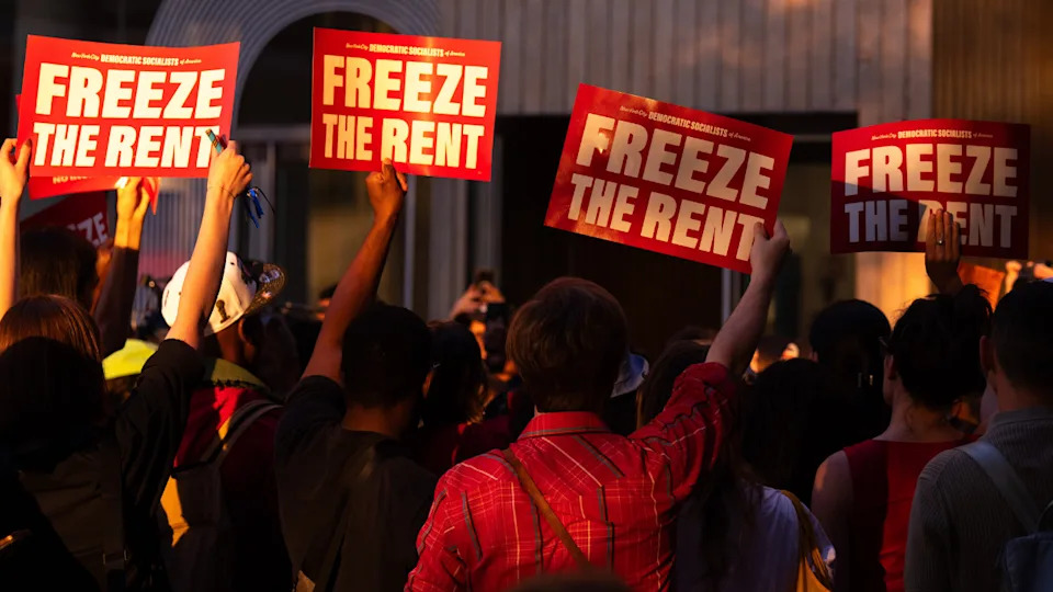 Supporters celebrate rent freeze