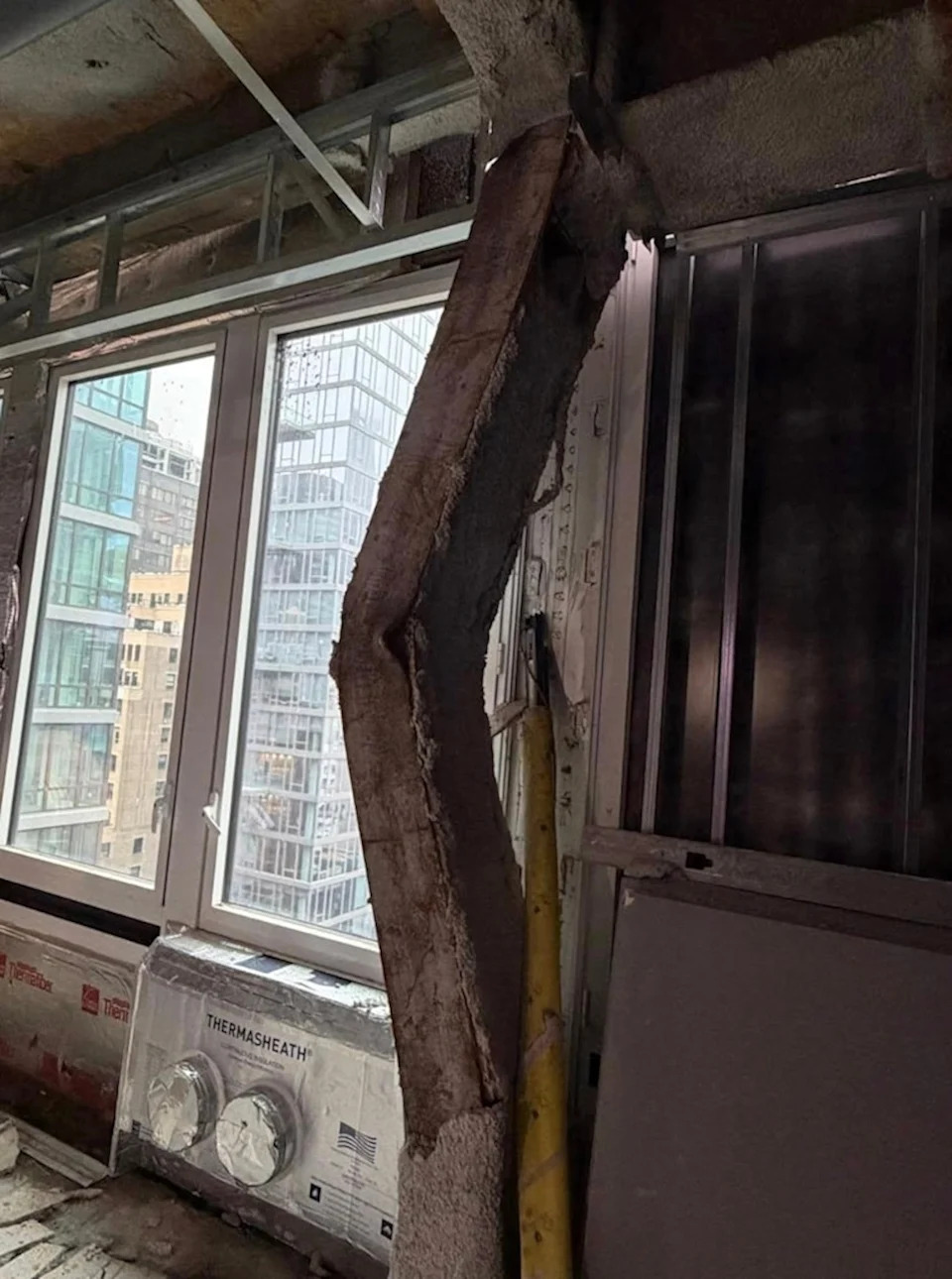 Obtained by ABC News - PHOTO: In this image obtained by ABC News, interior damage is shown in a Midtown Manhattan high-rise building on July 7, 2026.