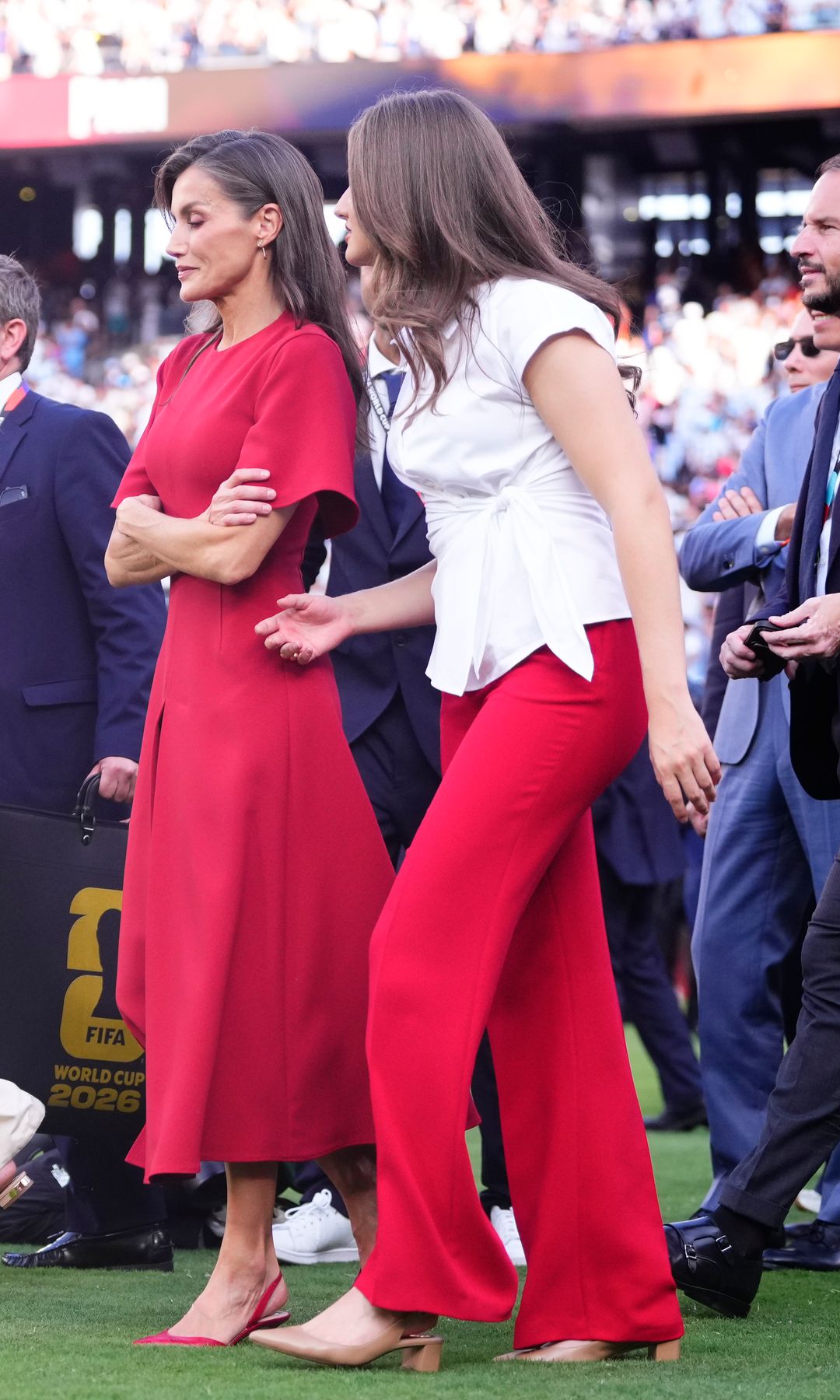 Queen Letizia and Princess Leonor during the FIFA World Cup 2026 