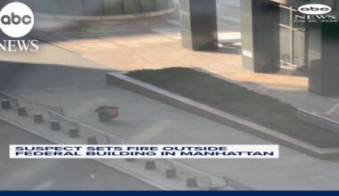 Suspect sets fire outside federal building in Manhattan | National/World