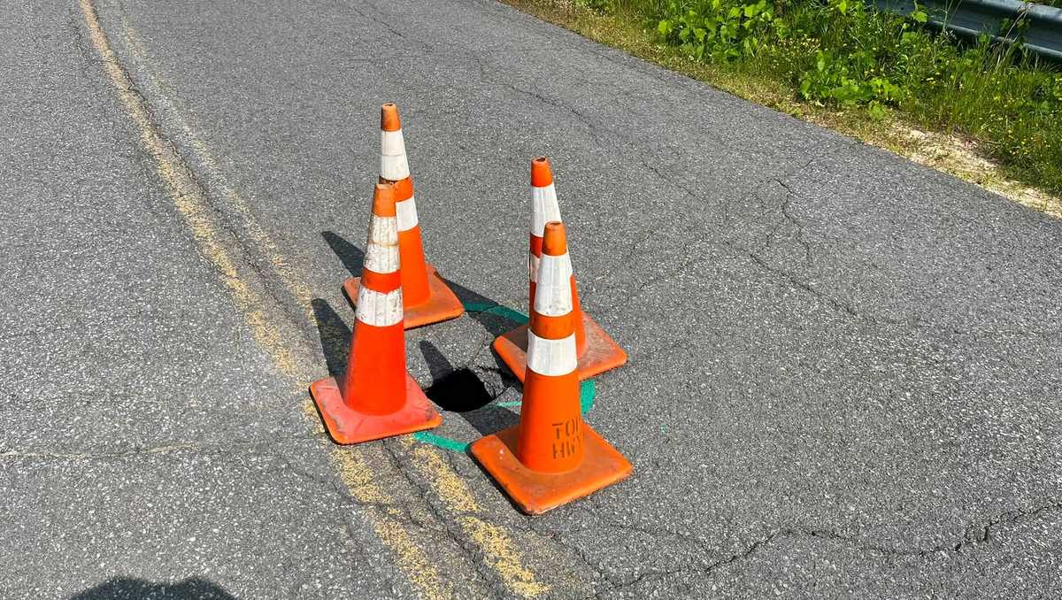 Small sinkhole shuts down portion of road in Town of Plattsburgh