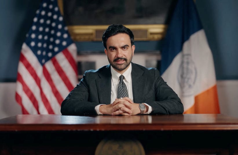New York City Mayor Zohran Mamdani speaks about Israeli Prime Minister Benjamin Netanyahu at an unknown location, in this still image taken from handout video released July 21, 2026.