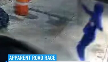 Insane video shows the moment two drivers smashed into a Brooklyn building in a suspected road rage showdown that injured an innocent bystander, police and sources said. The footage shows a pedestrian in a blue tracksuit strolling along when two cars — a black Cadillac and BMW — suddenly sped into view after tearing through a red light, according to cops. The 20-year-old bystander managed to leap out of the way as both cars nearly hit him, with the BMW slamming into the building, destroying an under-construction yoga studio that was due to open in weeks. #yoga #newyork #brooklyn #roadrage #cadillac #bmw