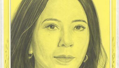 Portrait of Anicka Yi, pencil on paper by Phong H. Bui.