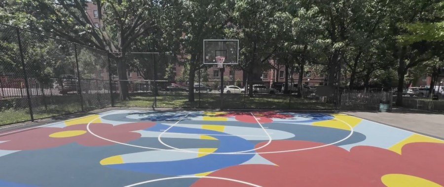 Queens basketball court makeover led by students