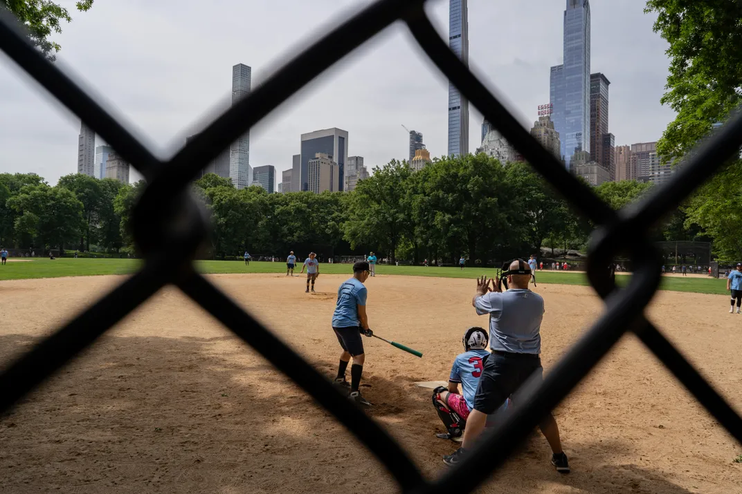 8 - Baseball can be enjoyed in almost any open space, including Central Park.