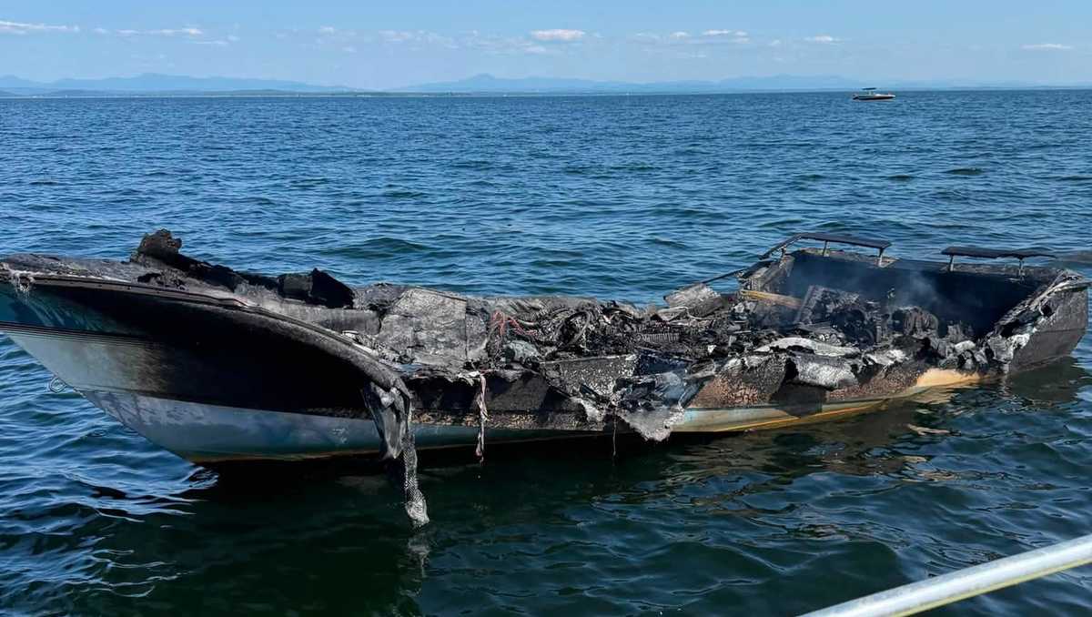 Crews from Vermont, New York extinguish Lake Champlain boat fire