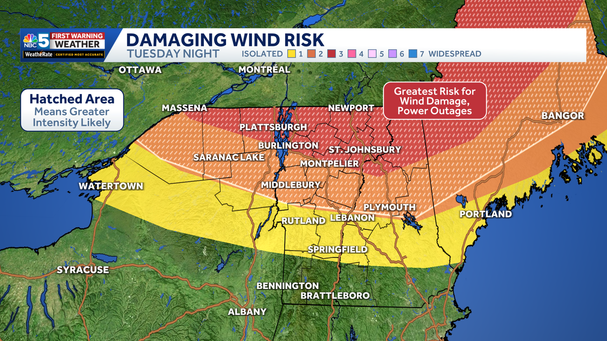 Heat surges Tuesday before 'unusually intense' storms late across Vermont, New York