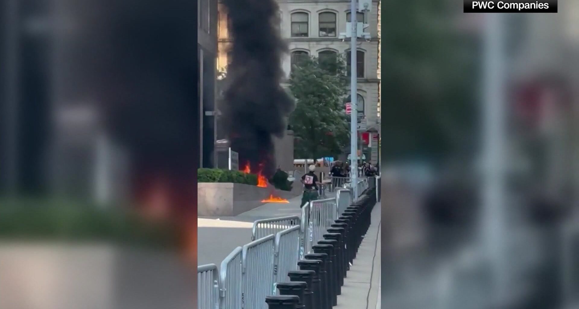 News 12 | Bronx | Fireball At Federal Plaza Feds Release New Images In Anti Ice Inspired Attack