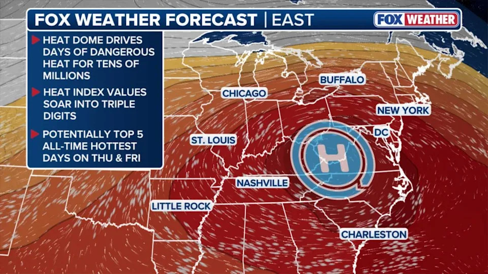 A possible heatwave in the New York City region is bringing dangerous “feels-like” temperatures potentially reaching 115 degrees by the July 4th weekend. FOX Weather