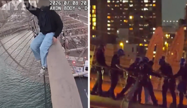 Police Bodycam Shows Brooklyn Bridge Rescue