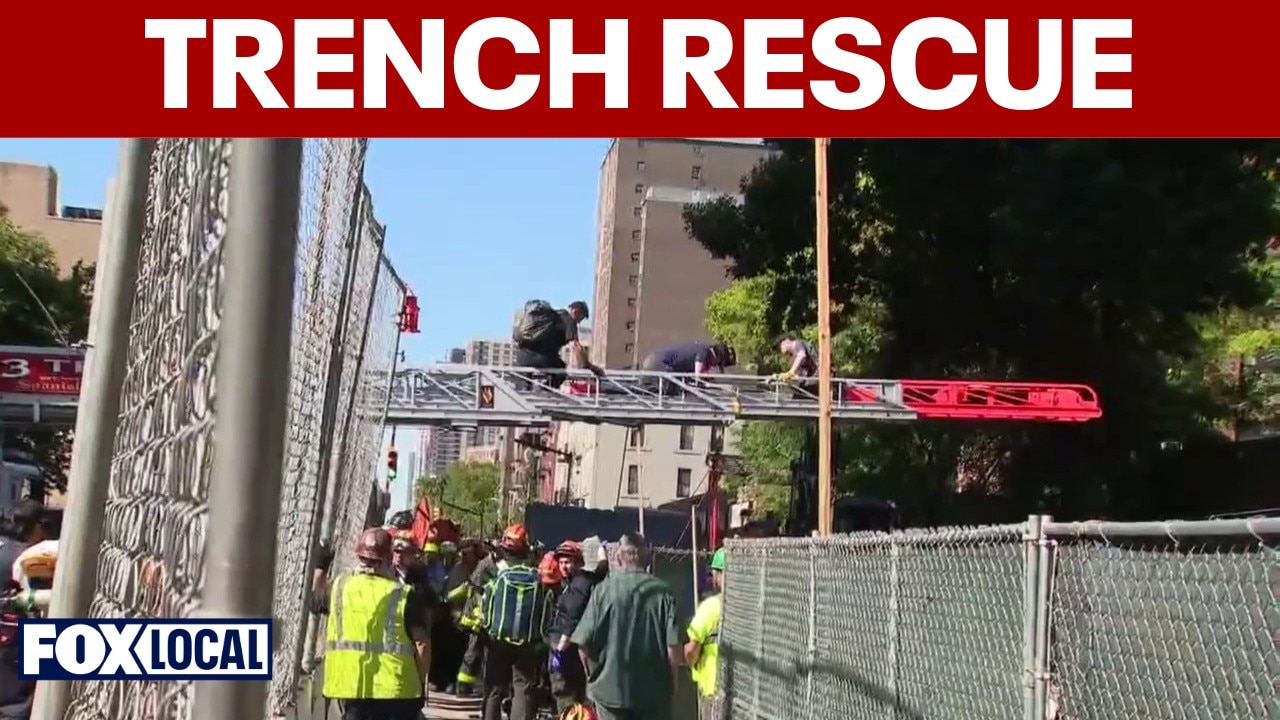 FDNY rescues MTA construction worker after 10-foot trench fall