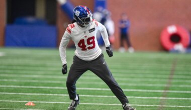 New York Giants' Tremaine Edmunds will wear the green dot in 2026