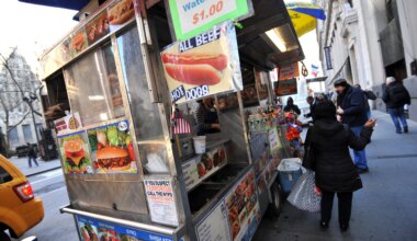 NYC hot dog culture spans streetside carts to Coney Island. See photos