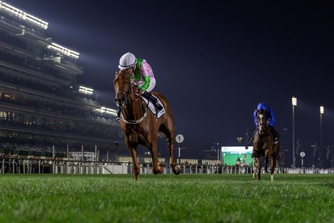 Fort George wins the 2026 Dubai Millennium Stakes at Meydan Racecourse