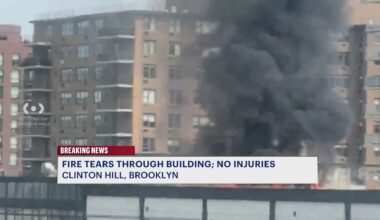 News 12 | Brooklyn | Citizen App Videos Show Heavy Smoke Flames Billowing From Clinton Hill Apartment