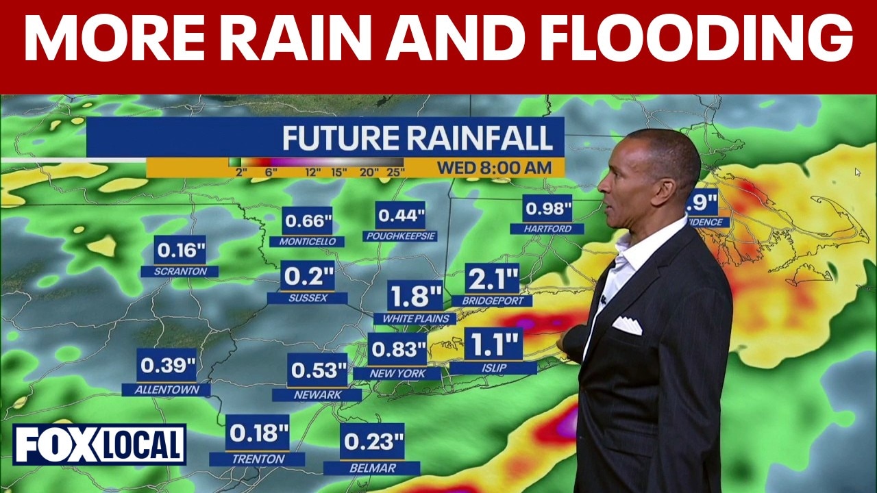 NYC weather: More rain to bring additional flooding through Tuesday