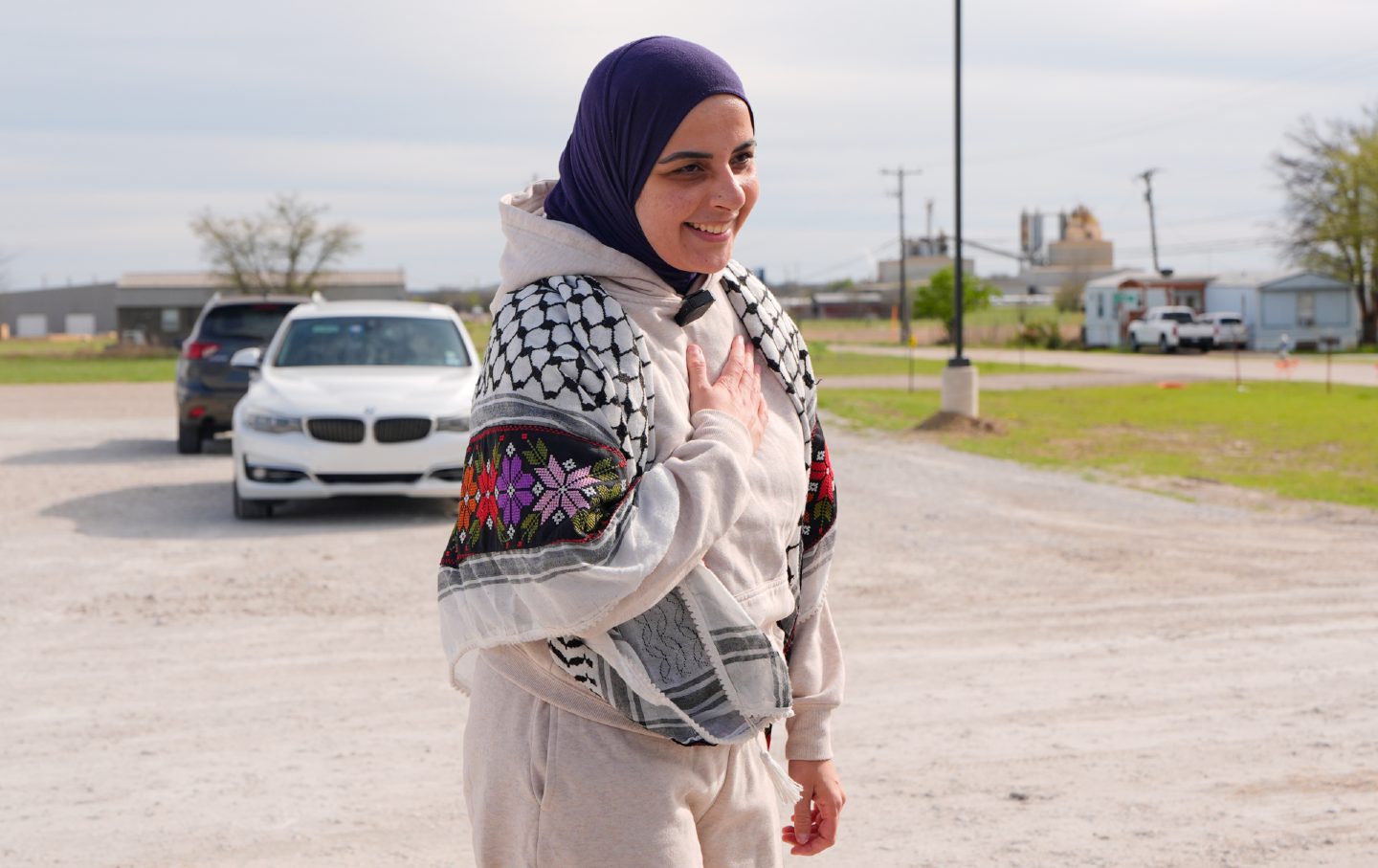 Leqaa Kordia reacts close to friends, family, and supporters after being released from the Prairieland Detention Center in Alvarado, Texas, Monday, March 16, 2026.