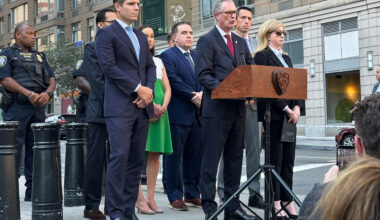 James Barnacle, assistant director in charge of the FBI’s New York Field Office, speaks to reporters outside 26 Federal Plaza in lower Manhattan, Monday, July 20, 2026, in New York. Photo: Larry Neumeister/AP
