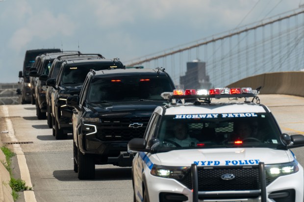 The motorcade believed to be carrying former Venezuela President Nicolas Maduro and his wife, Cilia Flores, travels along FDR drive after leaving Manhattan federal court, Wednesday, July 22, 2026, in New York. 
