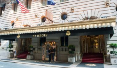 The exterior of the St. Regis Hotel is seen during Networking Night Out NYC presented by the Television Academy for its NY-based members on Friday, June 12, 2015 in New York.