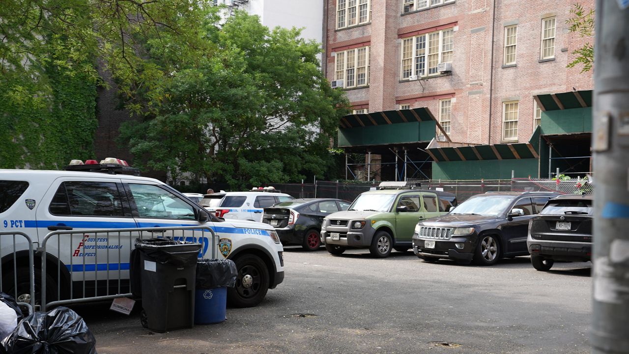 An NYPD lot in the East Village.