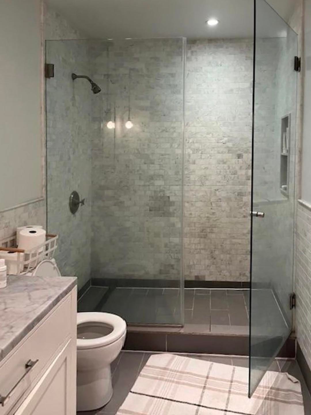 subway tile shower